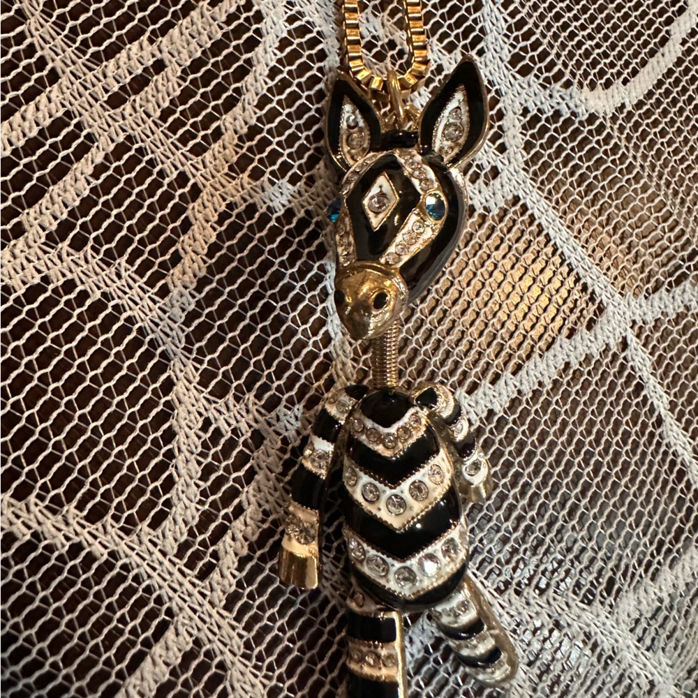 Betsey Jonson Zebra necklace.